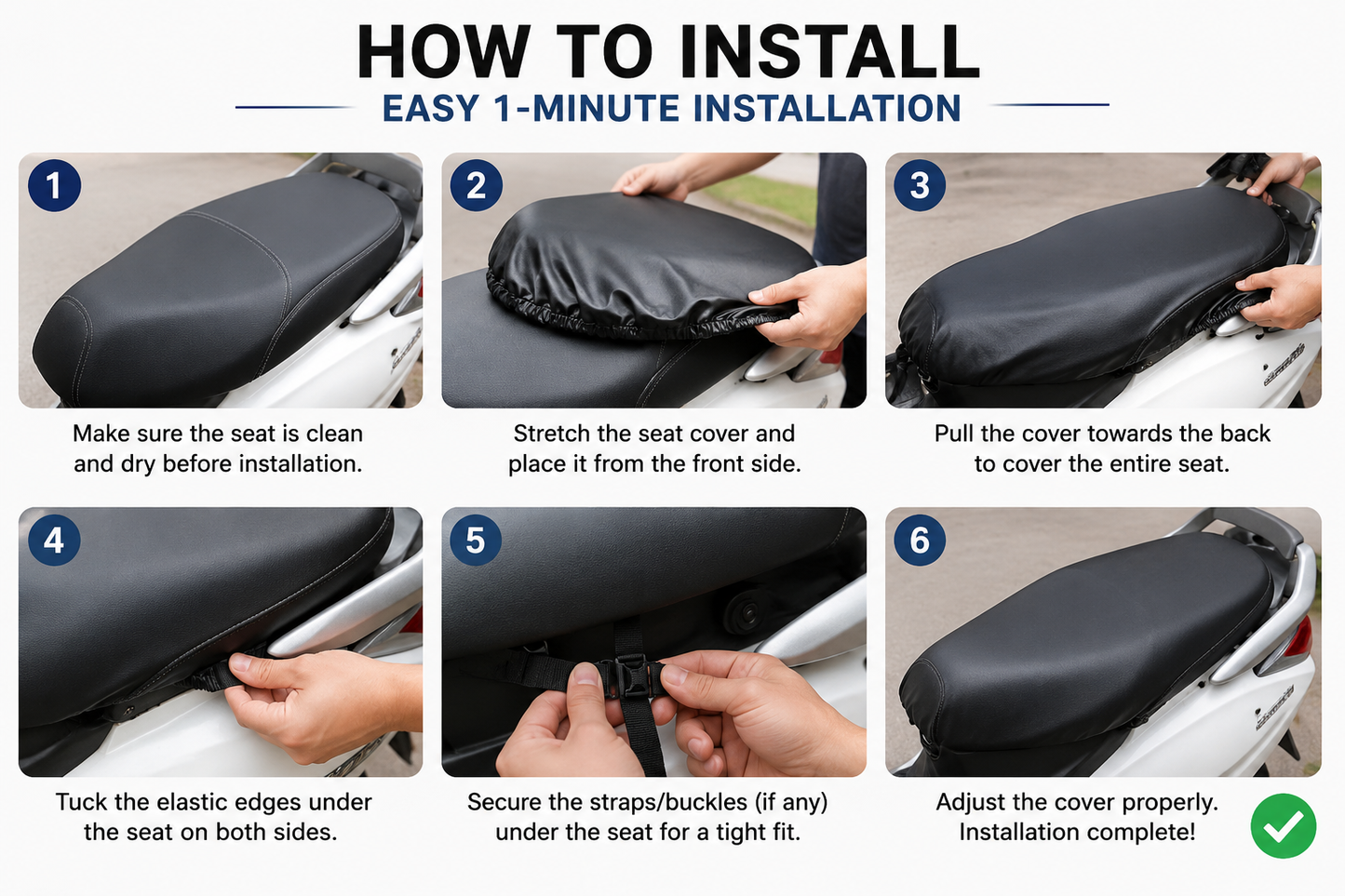 Anti Slip Protective Seat Cover For Scooter