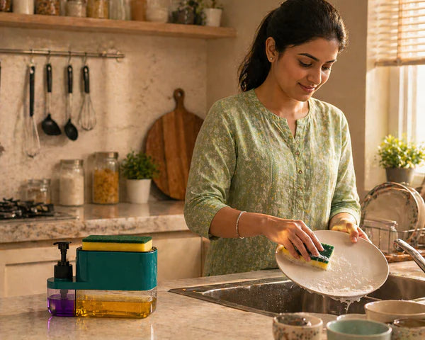 3-in-1 Dish Soap Dispenser with Sponge Holder