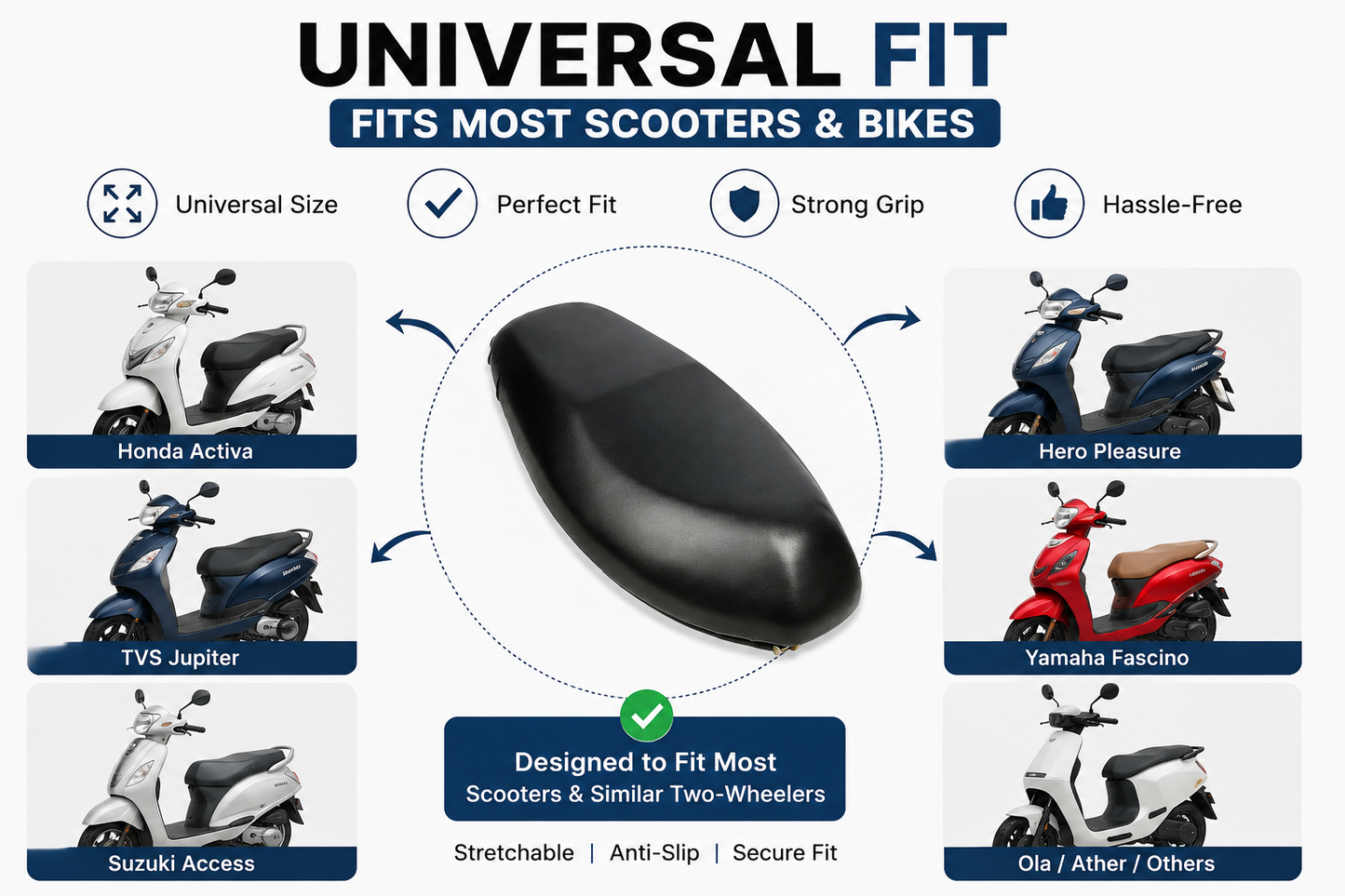 Anti Slip Protective Seat Cover For Scooter