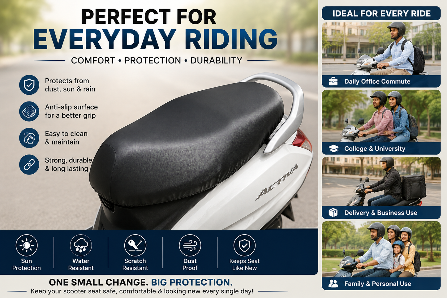 Anti Slip Protective Seat Cover For Scooter