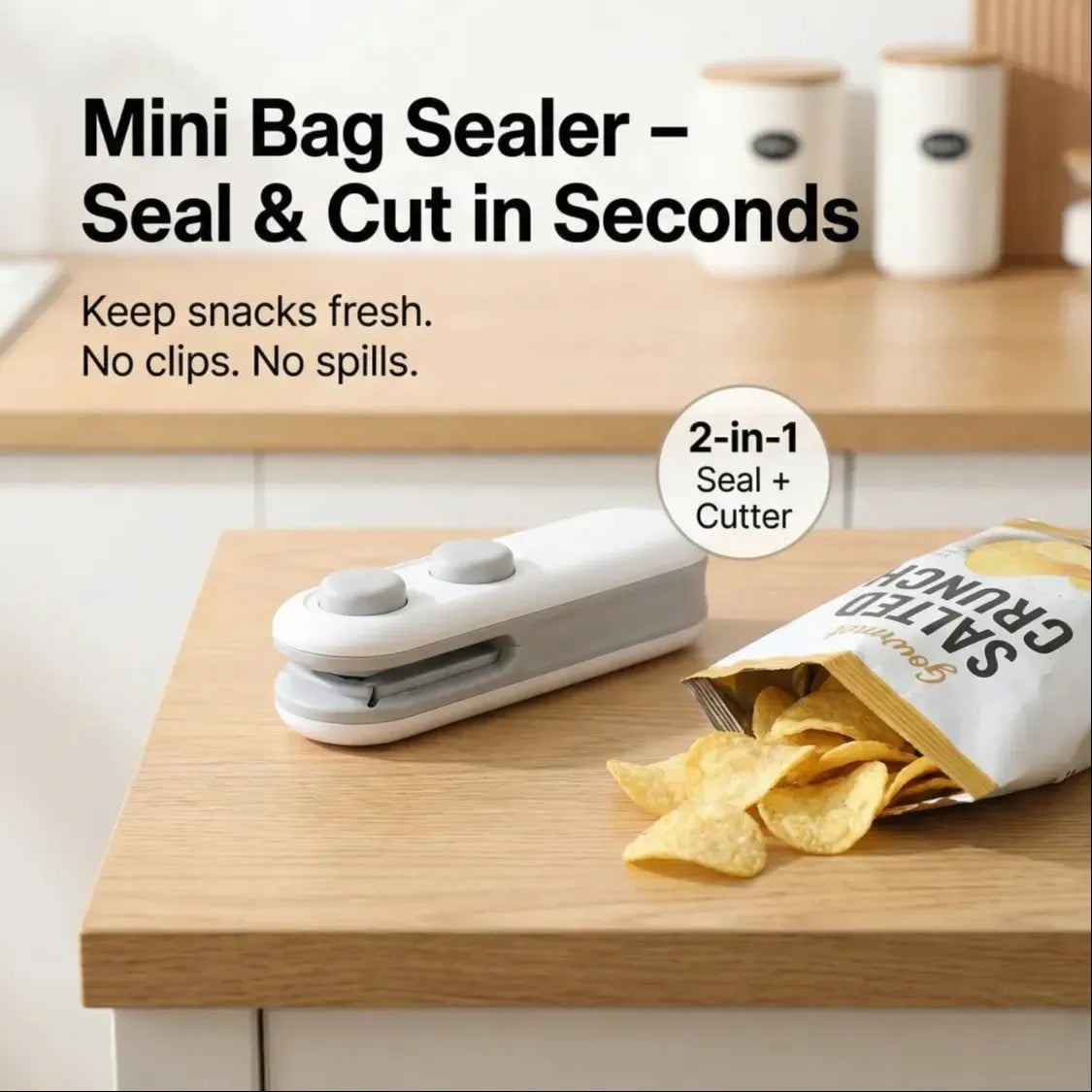 2-in-1 Mini Bag Sealer with Cutter